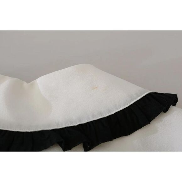 Pre Loved dolce &amp; gabbana Silk Blouse Peter Pan Collar Women White T-Shirts